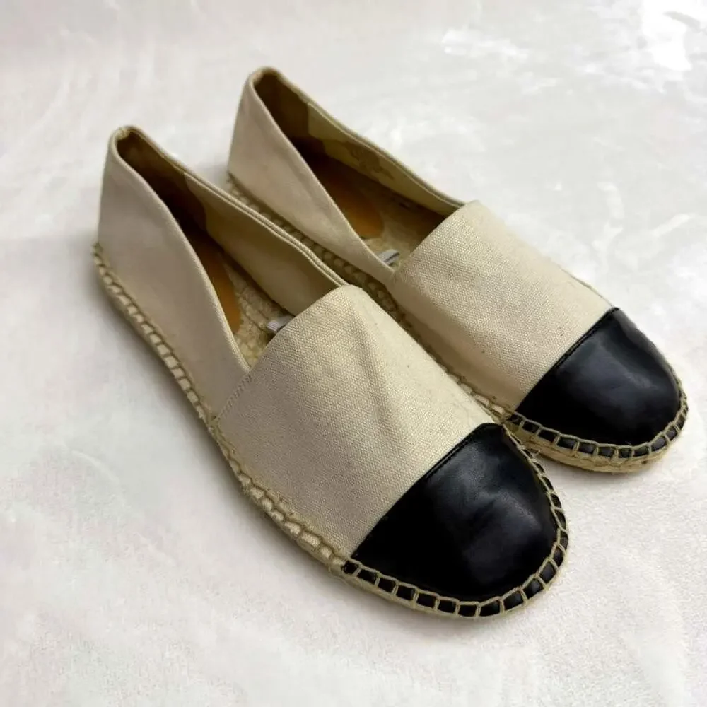 J. Crew Women´s Canvas Cap-Toe Slip-On Espadrilles Sz 8